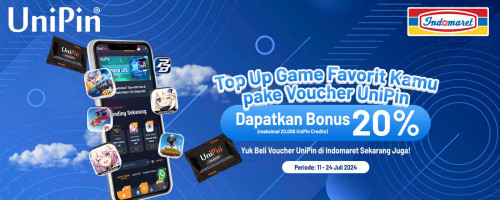 Top Up Game Favorit Kamu pake Voucher UniPin, Dapatkan Bonus hingga 20% UniPin Credits